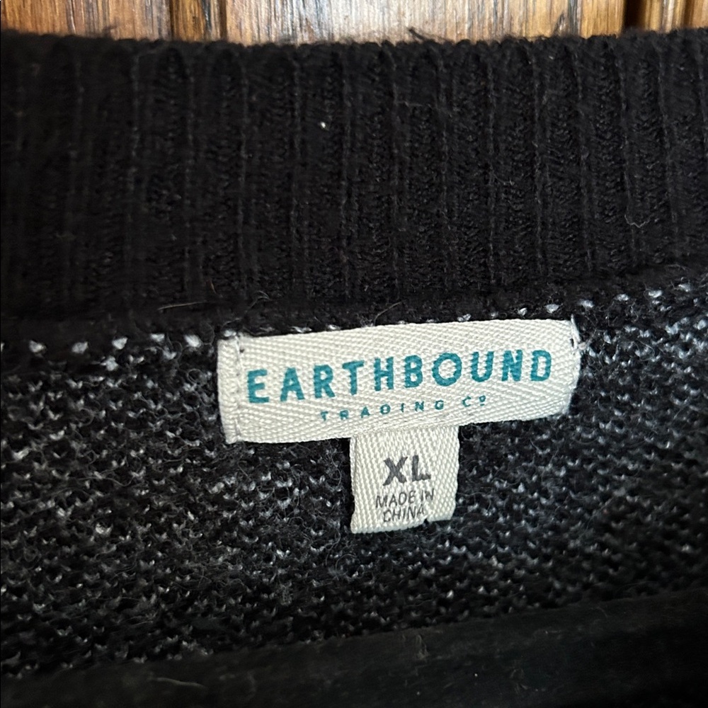 Earthbound Trading Magic Mushroom Sweater Black Xl - Picture 8 of 10
